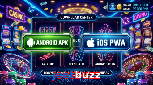 Main screen of Jeetbuzz download page for PK players